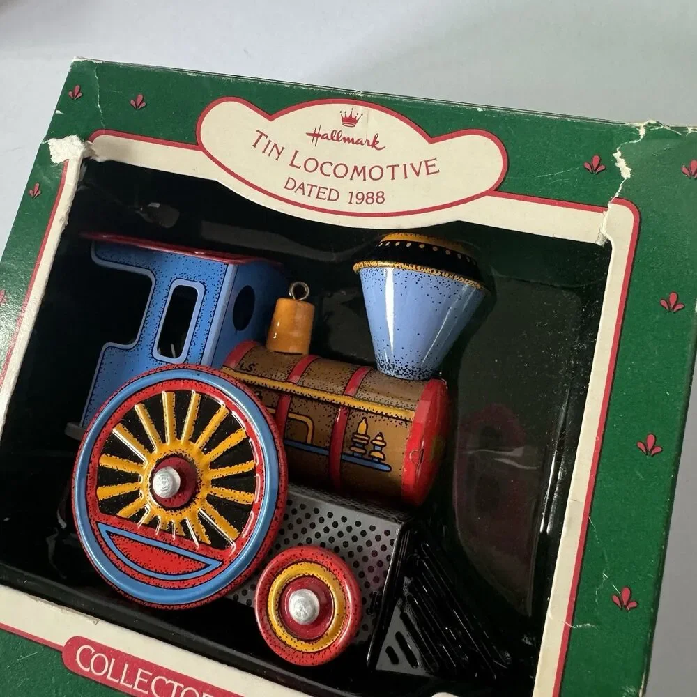 Vintage Hallmark Train Ornament Lot Santa Locomotive Caboose Lionel Cars